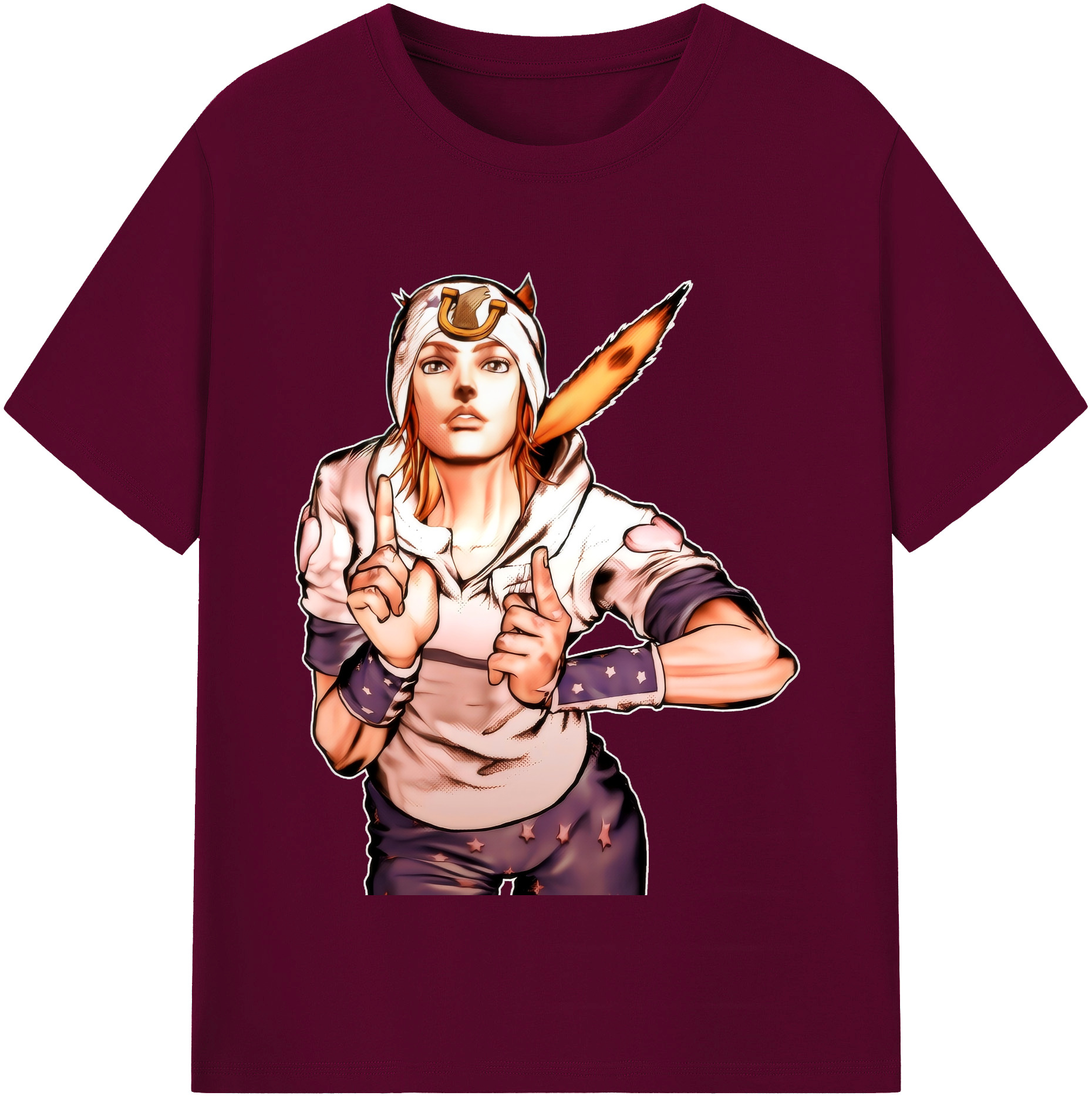 （画像用） ジョジョの奇妙な冒険 ジョナサン?ジョースター JoJo's Bizarre Adventure Jonathan Joestar レディースカジュアルプリントTシャツ（綿100％）